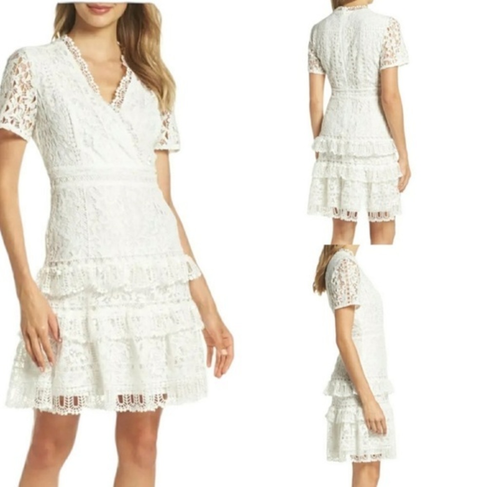 French Connection Ruffle White Dress